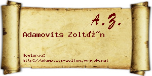 Adamovits Zoltán névjegykártya